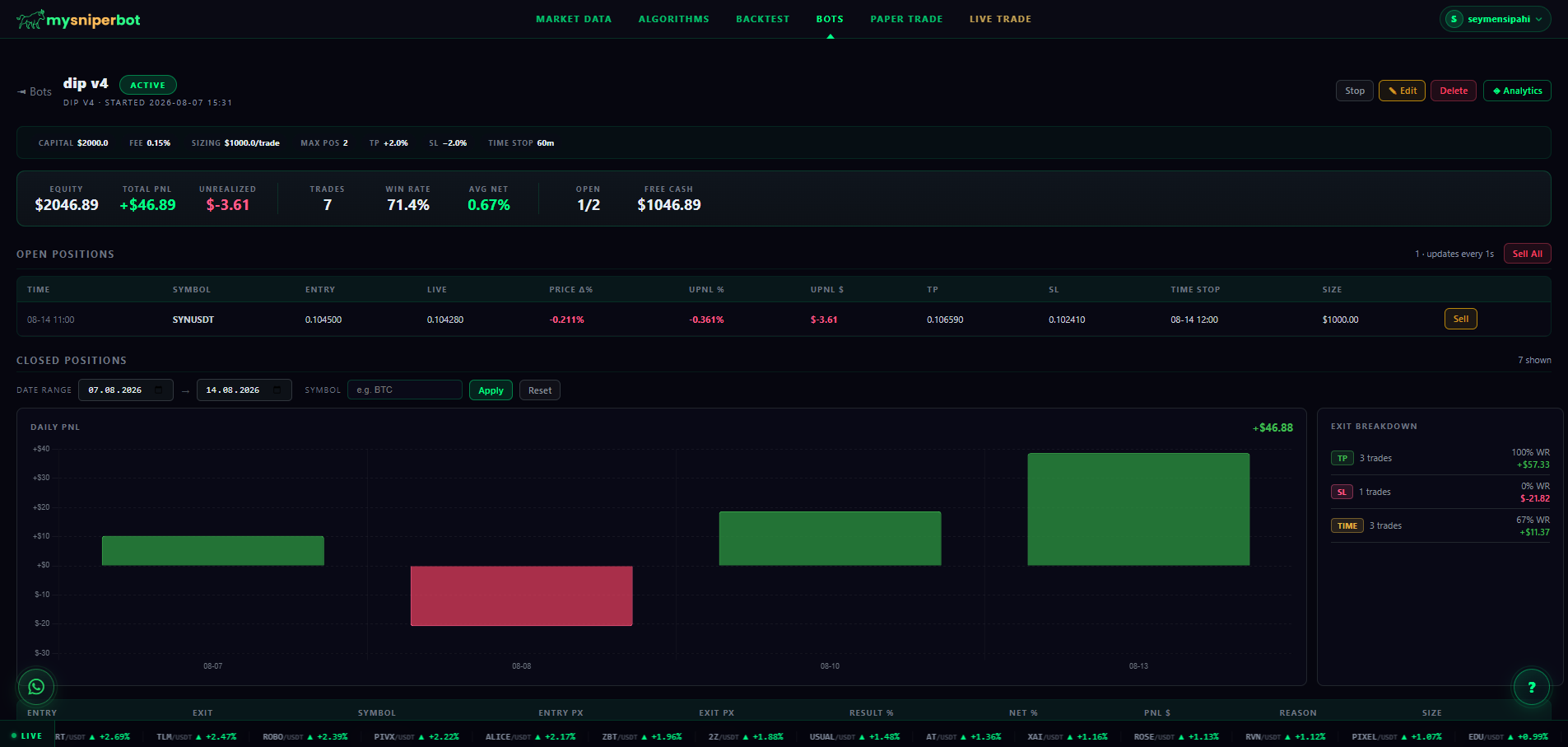 Paper Trade Bot